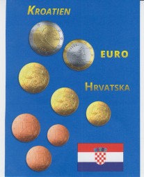 Kroatien Satz 2023, 1 Cent - 2 Euro, bankfrisch aus der Rolle - Vorverkauf, ab 15.12.22