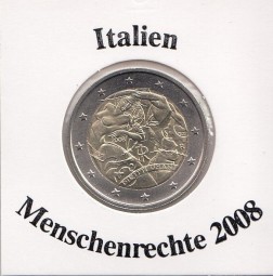 Italien 2 € 2008, Menschenrechte
