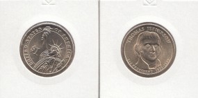 03 USA Präsidenten - Dollar 2007, Jefferson, Buchstabe P,