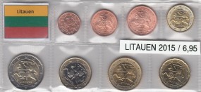 Litauen mix, Satz lose Ware, 1 Cent - 2 Euro, bankfrisch
