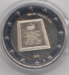 Malta 2 € 2015, Republik , mit Prägezeichen NL-Mint,