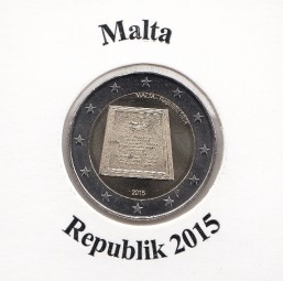 Malta 2 € 2015 Republik , lose aus der Rolle bankfrisch