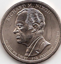 USA Präsidentendollar 2016 Nixon Buchstabe D , bankfrisch aus der Rolle