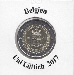 Belgien 2 € 2017 Uni Lüttich, bankfrisch