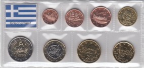 Griechenland 2017, Satz lose Ware, 1 Cent - 2 Euro, bankfrisch