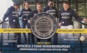 Belgien 2 € 2017 Uni Gent in Coincard