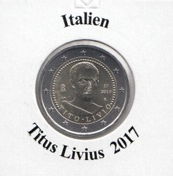Italien 2 € 2017 Titus Livius, bankfrisch aus der Rolle