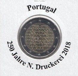 Portugal 2 € 2018, Nat. Druckerei, bankfrisch aus der Rolle