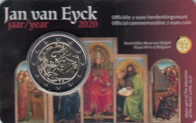 Belgien 2 € 2020, Jan van Eyck, im Blister, flämische Schrift