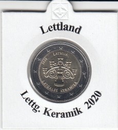 Lettland 2 € 2020, Keramik, bankfrisch