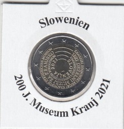 Slowenien 2 € 2021, Museum Kranj, bankfrisch