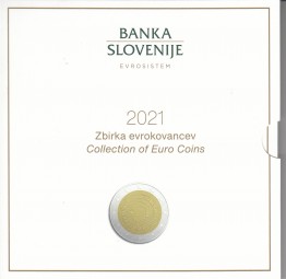 Slowenien KMS 2021 ST inl. 2 € Gedenkm. + 3 Gedenkmz. ( Nom. 8,88 )