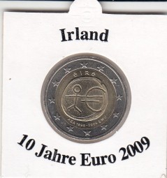 Irland 2 € 2009 WWU 10 Jahre Euro , bankfrisch