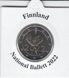 Finnland 2 € 2022, Fin. Nationalballett, bankfrisch aus der Rolle