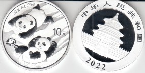 China Panda 2023 30 Gramm Silber in Kapsel