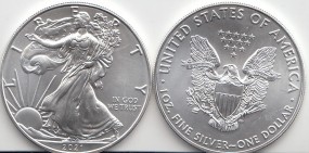 USA Eagle Dollar 2021 1 Unze Silber ( neues Motiv )