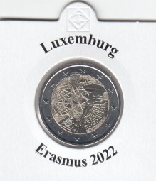 Luxemburg 2 € 2022, Erasmus, bankfrisch