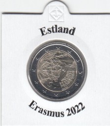 Estland 2 € 2022, Erasmus, bankfrisch