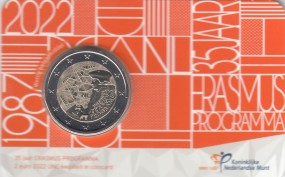 Niederlande 2 € 2022 Erasmus in Coincard ( sehr selten )