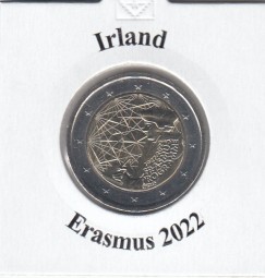 Irland 2 € 2022 Erasmus, bankfrisch