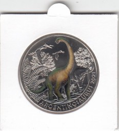 Österreich 3 € 2021, Argentinosaurus in Farbe, bankfrisch