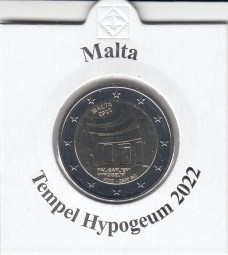 Malta 2 € 2022 Hal Saflieni Hypogeum, bankfrisch aus Rolle