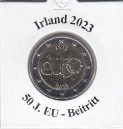 Irland 2 € 202350 Jahre EU - Beitritt, bankfrisch aus Beutel