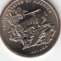 USA Innovations Dollar 2023, Indiana, Buchstabe P, bankfrisch