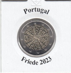 Portugal 2 € 2023 Frieden , bankfrisch