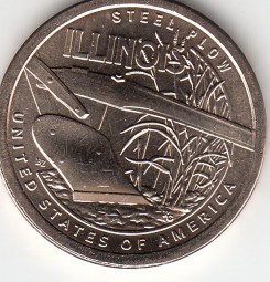 USA Innovation Dollar 2024 Illinois, bankfrisch aus der Rolle, Buchstabe D