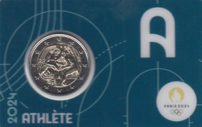 Frankreich 2 € 2024, Olympiade - Ringkampf, in Coincard