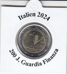 Italien 2 Euro 2024 Guardia Finanza, bankfrisch