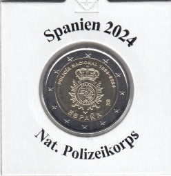 Spanien 2 Euro 2024 Nat. Polizeikorps, bankfrisch