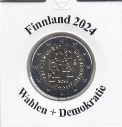Finnland 2 Euro 2024 Wahlen und Demokratie , bankfrisch