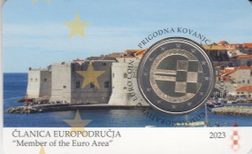 Kroatien, 2 € 2023 Einf. des Euros in Coincard