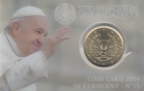 Vatikan 50 Cent 2024 Coincard Nr. 15