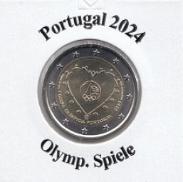 Portugal 2 € 2024 , Olympiade Paris, bankfrisch