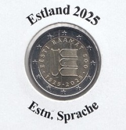 Estland 2 € 2025 Estnische Sprache, bankfrisch