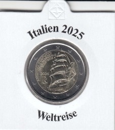 Italien 2 € 2025 Weltreise, bankfrisch