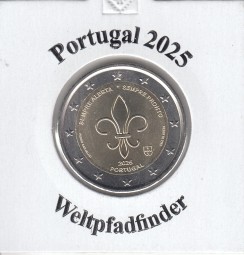 Portugal 2 € 2025 Weltpfadfinder, bankfrisch aus der Rolle