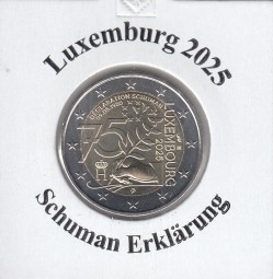 Luxemburg 2 € 2025, Declaration Schuman, bankfrisch