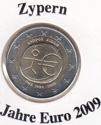 Zypern 2 € 2009, 10 Jahre Euro