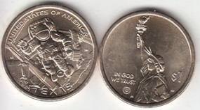 USA Innovation Dollar 2025 Texas, D, bankfrisch