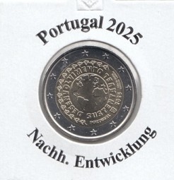 Portugal 2 € 2025 Nachhaltige Entwicklun, bankfrisch
