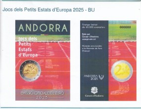 Andorra 2 €uro 2025 Spiele der Kleinstaaten im Blister