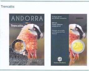 Andorra 2 Euro 2025 Bartgeier im Blister