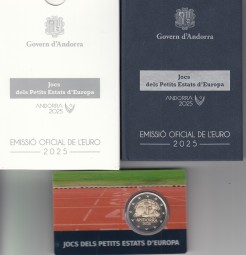 Andorra 2 € 2025 Spiele der Kleinstaaten, PP im Etui