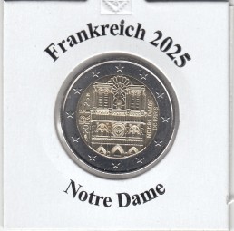 Frankreich 2 Euro Notre Dame 2025 bankfrisch