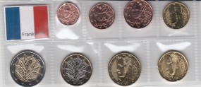Frankreich Satz 2026 1 Cent - 2 Euro im abgebildeten Blister