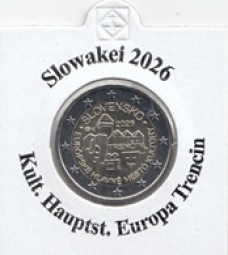 Slowakei 2 € 2026 Trencin, bankfrisch